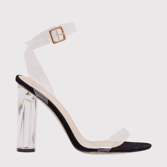 PrettyLittleThing Shoes - Clear Ankle Strap Heels